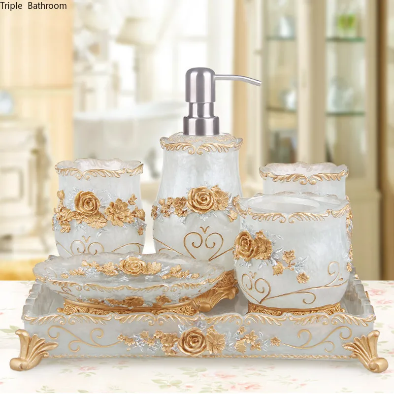 European Style Silver Brushed Embossed Bathroom Toilet Set Toothbrush  Holder Mouthwash Cup Soap Dish Kitchen Bathroom Decoration - Bathroom  Accessories Sets - AliExpress