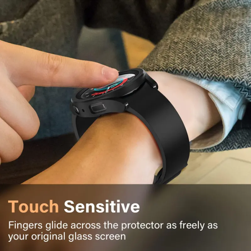 Tempered Glass Screen Protector Case - Hard Cover
