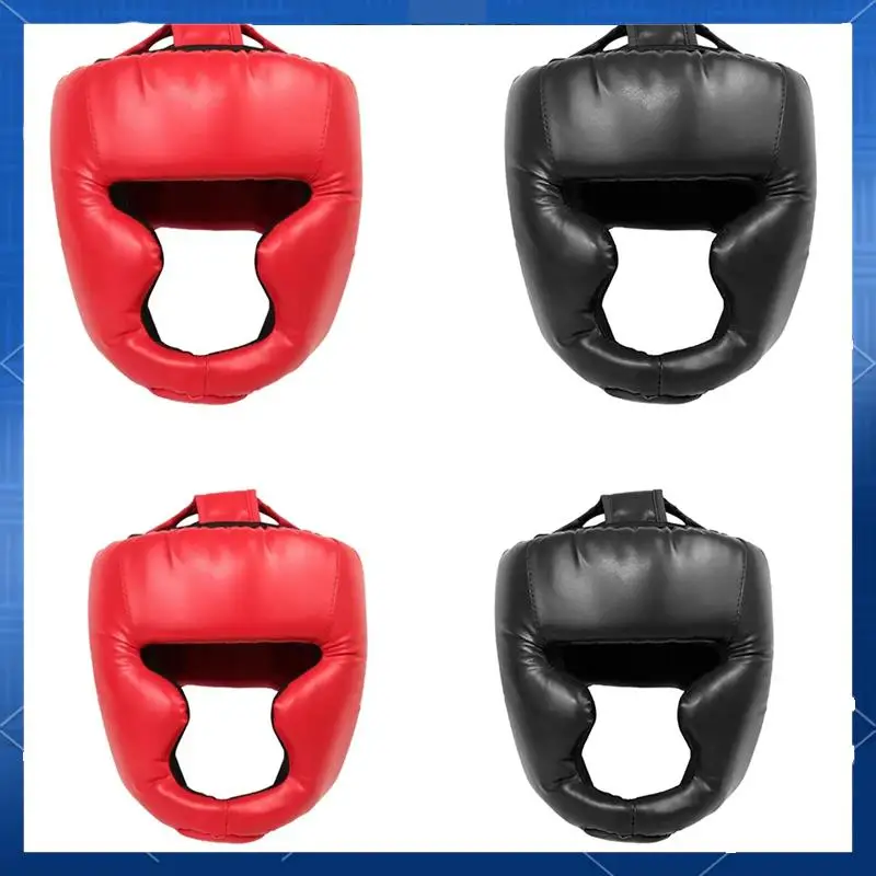 ABJV Full Face Boxing Headgear Adjustable Head Guard Karate Muay Thai Training Protection Boxing Headgear