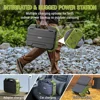 Portable Power Station 1000W with Built-in Solar Panel, 614WH/192000mAh LiFePO4 Battery Pack, Solar Generator 6