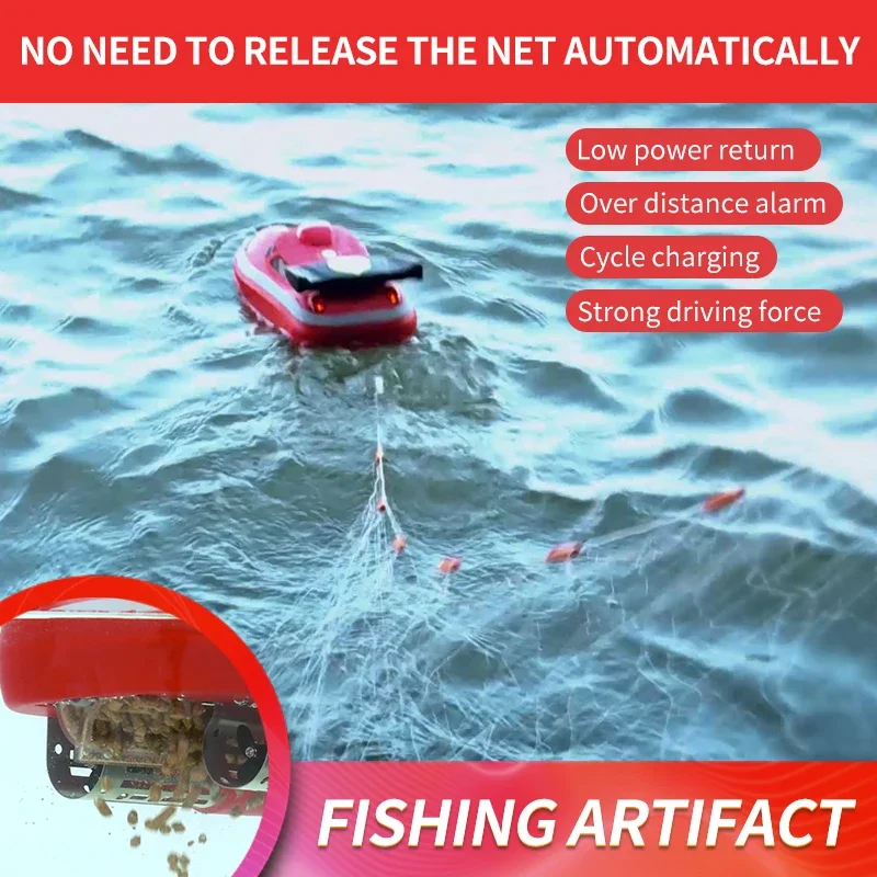 

HJ807 remote-controlled nesting boat Fishing boat Fishing with hooks and baits can be towed by a tumbler pulling net boat