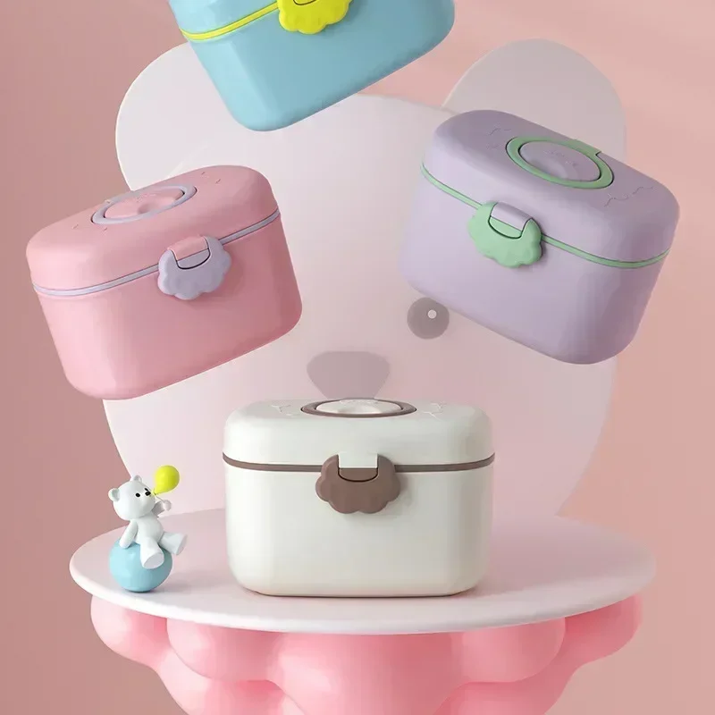 Baby Milk Powder Dispenser Milk Powder Spoon Baby Milk Powder Portable Storage Box Essential Cereal Infant Box Toddle Snacks Container