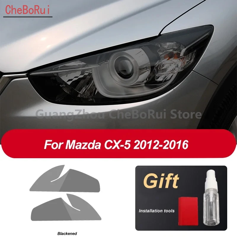 

Аксессуары для Mazda CX5 Ke KF 2012 в подарок, Защитная Наклейка для автомобильной фары, Прозрачная черная наклейка из ТПУ