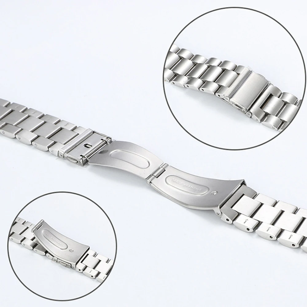 Premium Metal Watch Strap – Stainless Steel Replacement Band, 20mm/22mm