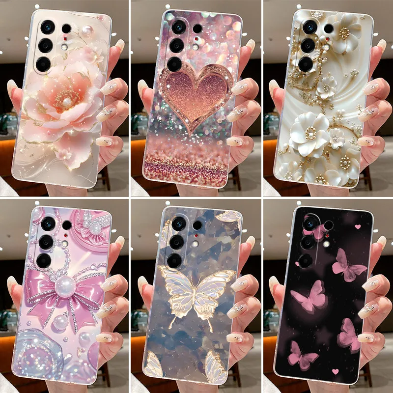 Butterfly Bow Protective Transparent Soft Silicone Phone Case