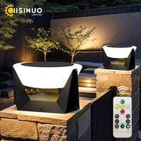 Solar Post Light Outdoor Column Pillar Light 3000K IP65 Garden Landscape Lighting for Patio Fence Cap Deck Flat Surface Fixtures 2