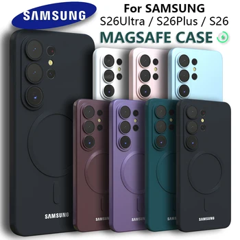 Luxury Soft Silicone For Magsafe Case For Samsung Galaxy S26 Ultra S26 Plus S26Ultra S25 FE S24 S23 With Camera Lens Full Covers 1