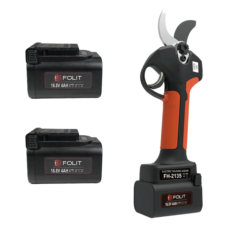 Professional Type FH-2135 35mm Cutting Diameter LCD Screen Display Battery Power Pruning Shear Electric Tree Scissors