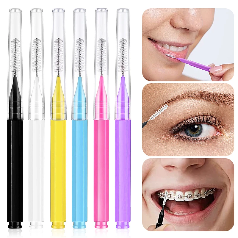 1020PcsEyebrowBrushesMiniBrowLiftingBrushDisposableMakeupEyelashToolTooth