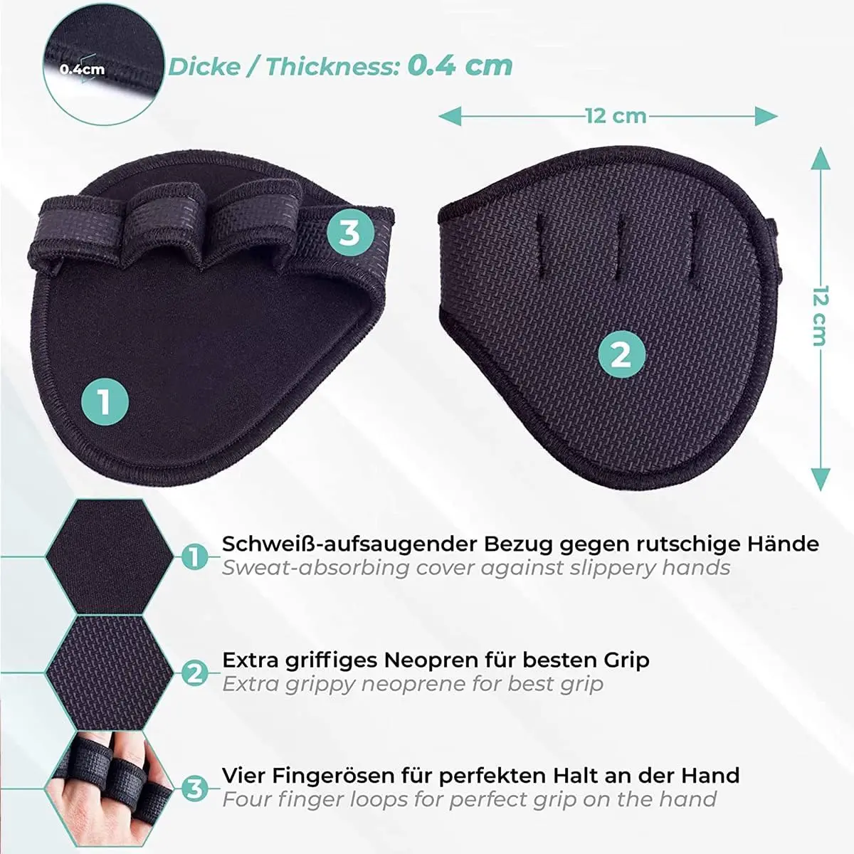 Enhanced Grip Fitness Pads - Anti-Slip Lifting and Yoga Support