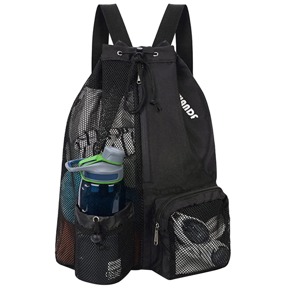 Drawstring Mesh Beach Storage Bag with Wet Pockets Men Women Summer Swim Backpack for Outdoor Hiking waterproof bag,mesh beach bag