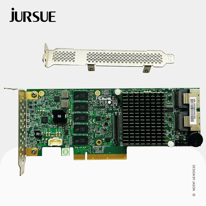 AOC-S2208L-H8IR RAID 컨트롤러 카드, PCI-E 확장기 카드, 8 포트, 6 Gb/s, 2 * SFF8087 SATA 케이블