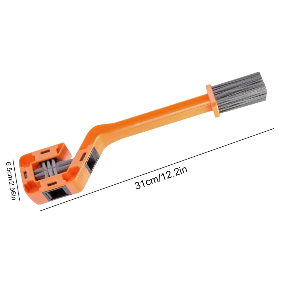 Escova Limpeza Corrente Motocicleta - Design Cabeça Dupla 25,4cm
