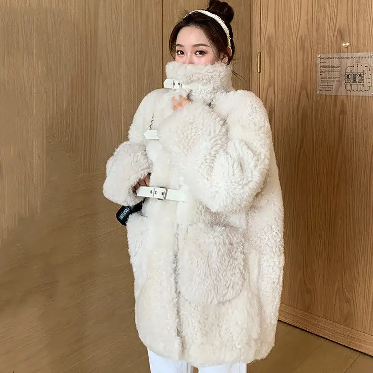 

2024 New Fashion Animal Color Faux Fur Coats Jackets Women Autumn Winter Loose Oversized Long Fluffy Overcoats Outerwear C114