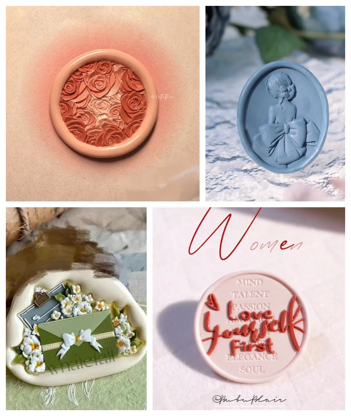 

Fire seal DIY squeeze rose Blair squeeze cherry blossom multi-layer fine engraved stamp head film copper head lily tulip
