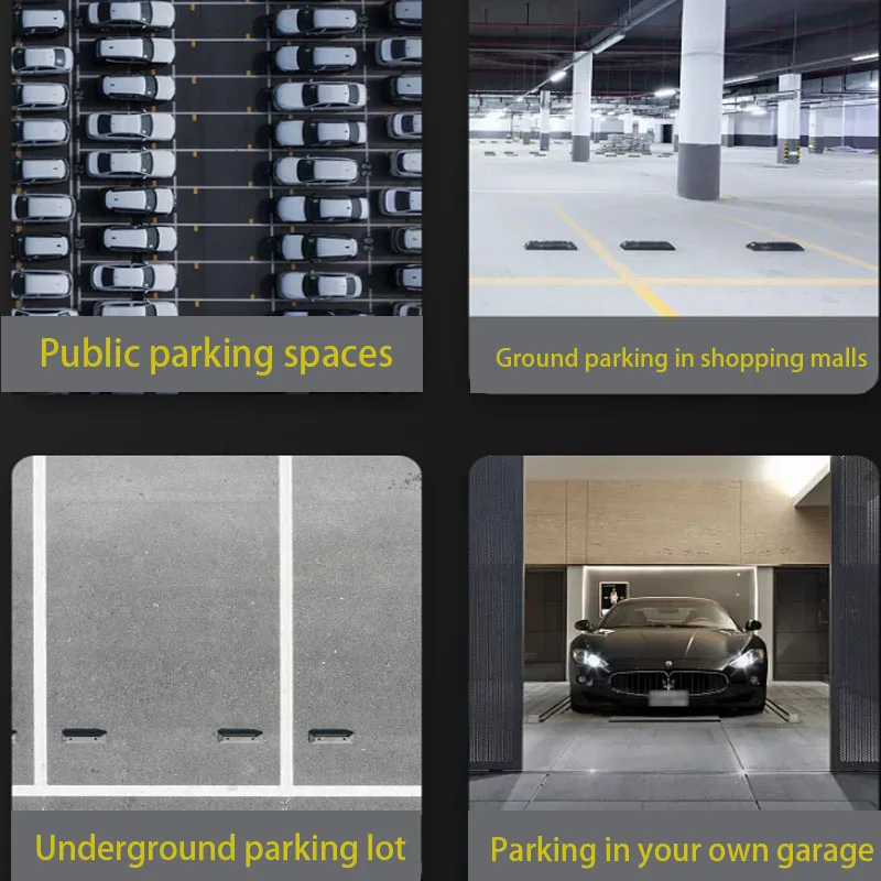 KOOJN One Line Rubber Plastic Locator Parking Lot Basement Parking Space Wheel Stopper Garage Solid Rubber Stop
