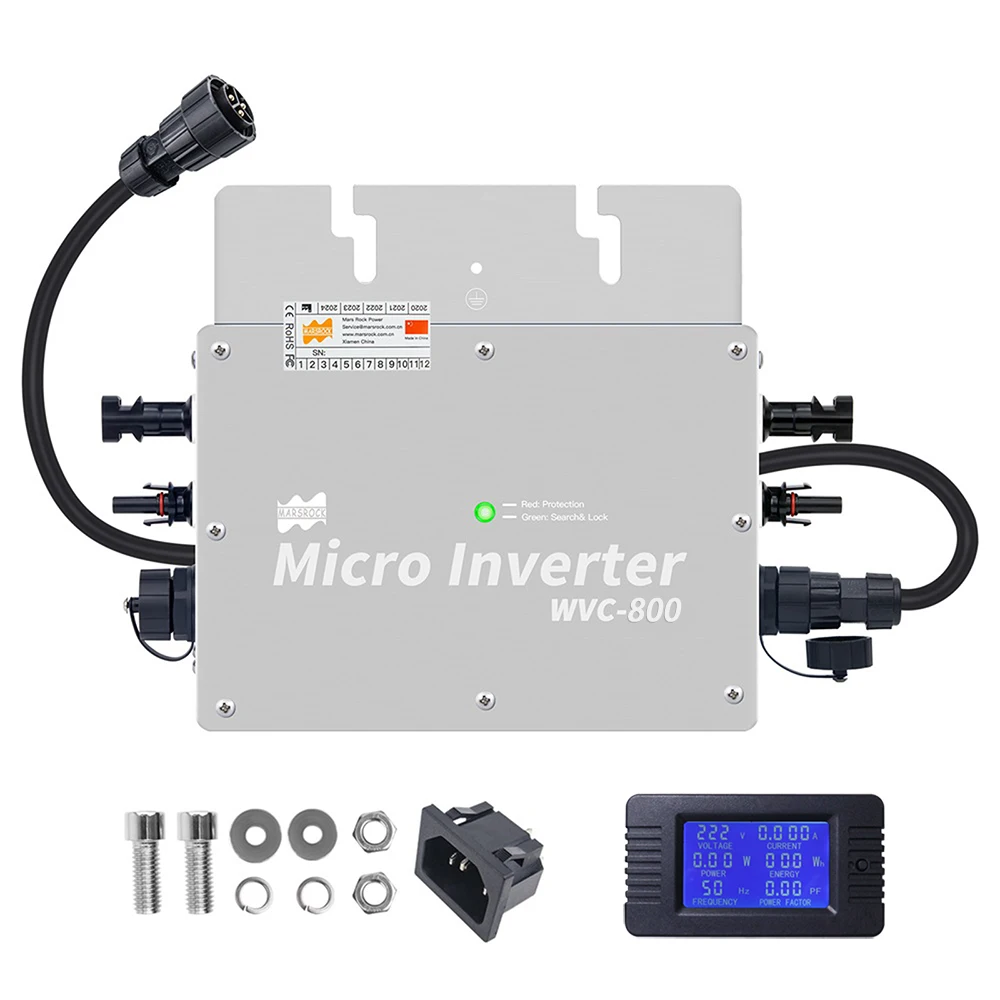 800W Dc22V-50V A Ac 120V 230V Solar Grid-Tie Microinverter Built-In Mppt Solar Pure Sine Wave Grid On Inverter Per Pannelli Solari