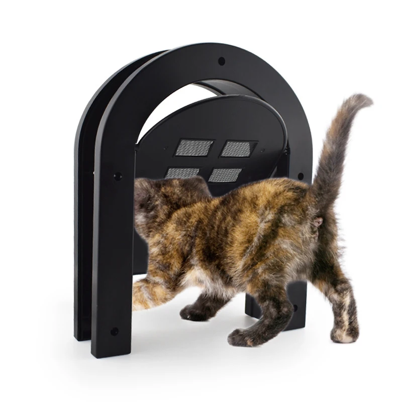 Pet Door 1pc Abs Plastic Pet Cat Dog Screen Door Free Entry Magnetic Door With Window Pet Accessories For Wooden 24x4x29cm Flap cat door pet door
