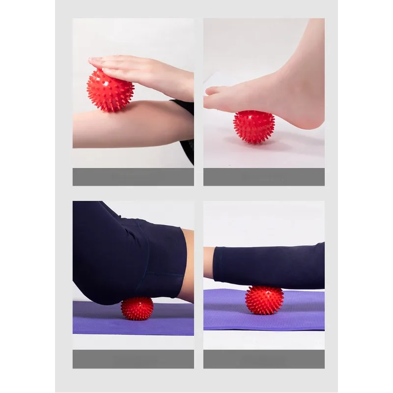 9cm PVC Spiky Massage Yoga Ball Trigger Point Sport Fitness Hand Foot Pain Stress Relief Muscle Relax Unisex Stab Massage Ball