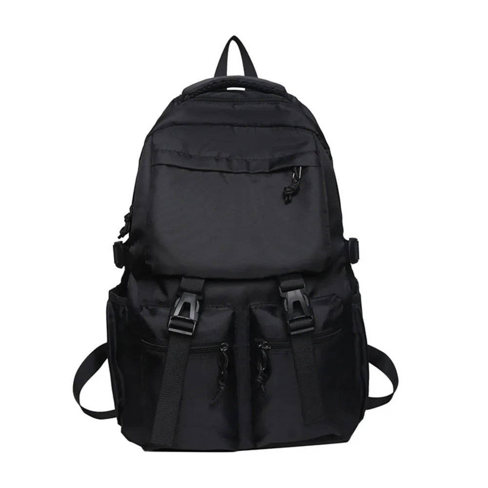 Fashion Large Capacity Canvas Backpack Harajuku Multi Pocket Students School Bag Japanese Style Nylon Shoulders Bag Girls Boys 1