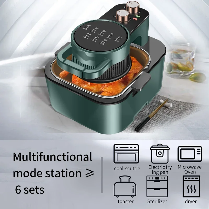 2023 New Arrival Kitchen Appliances Uses Rapid Circulation Oil Free Non Stick Cooking Deep Air Fryer 6