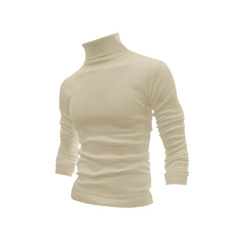 New Solid Color Turtleneck Cashmere Weater Slim Fit Pullover Base Knitwear Sweater Men's Keep Warm Inner Match Men's Clothing 5