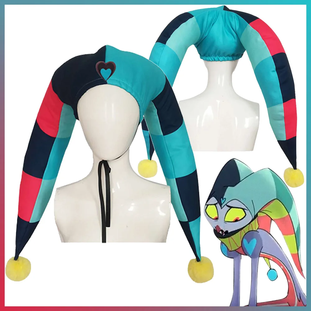 

Головной убор с героями мультфильма «Helluva» для косплея руководителя, аксессуары для косплея, головной убор «Fizzarolli» для взрослых, мужчин и женщин, реквизит для ролевых игр, шляпа клоуна