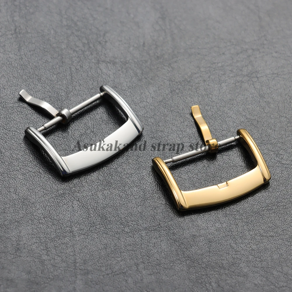 Men's Universal Stainless Steel Watch Band Buckle - Silver/Black/Gold Options, Available in 16mm, 18mm, 20mm Sizes