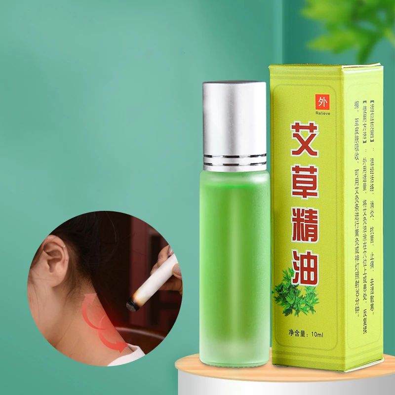5 Bottles Pure Mugwort Wormwood Essential Oil For Comfortable Moxibustion Massage