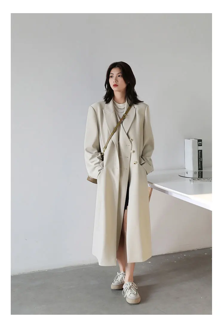 lightweight puffer jacket Spring/Autumn Women Trench Coat Elegant Blazer Coat Women Long Trench Jacket Windbreaker Casaco Abrigo Fashion Casual Overcoat down puffer coat