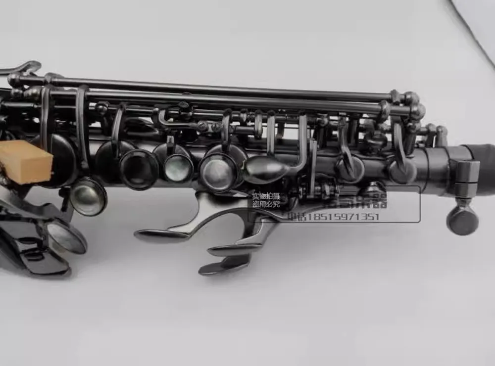 NEW S-901Soprano Saxophone, B Flat Pearl, Black, Professional Grade With Mouthpiece. Reed