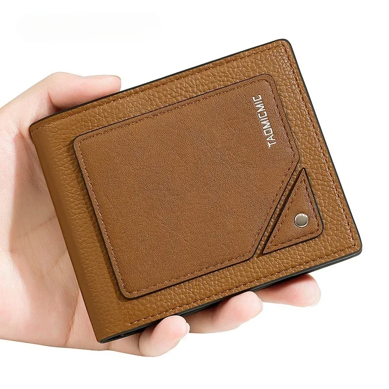 

Short Multi-functional Creative Two-fold Business Wallet Senior Fashion Large Capacity Certificate Wallet