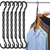 Multifunctional Hook Space Saving 5-hole Plastic Hanger Simple Folding Windproof Hanger Suitable Apartments Dormitories Families 1