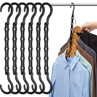 Multifunctional Hook Space Saving 5-hole Plastic Hanger Simple Folding Windproof Hanger Suitable Apartments Dormitories Families 1