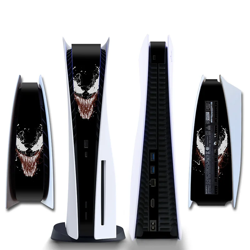 Iron Man Venom Side Sticker for Playstation 5 Digital Console Middle Part PS5 Host LED Lightbar Skin Sticker Decal Vinyl 