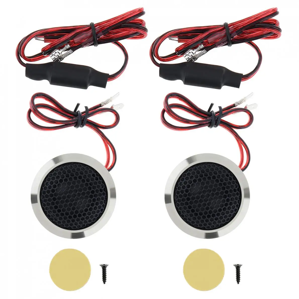 Universal Car Mini Dome Tweeter 2Pcs Car Speaker High Efficiency Loudspeakers Loud Speaker Audio Sound Auto Tweeter for DIY
