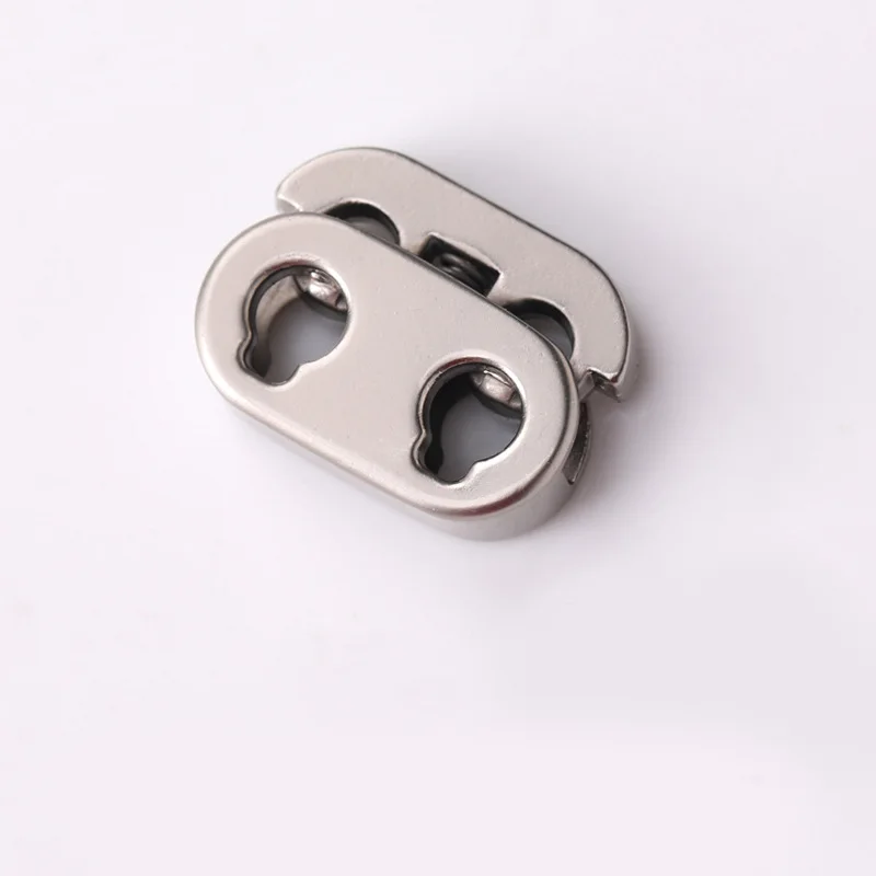 5Pcs Shock Cord Rope Stopper Alloy Spring Buckles Metal Cord Lock Clothes 2 Hole Replacement Hoodie Shoes Bag Crafts