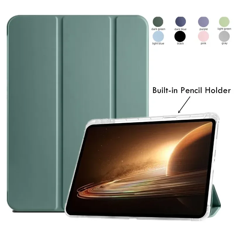 Clear Stand Soft TPU Back Cover with Pencil Holder