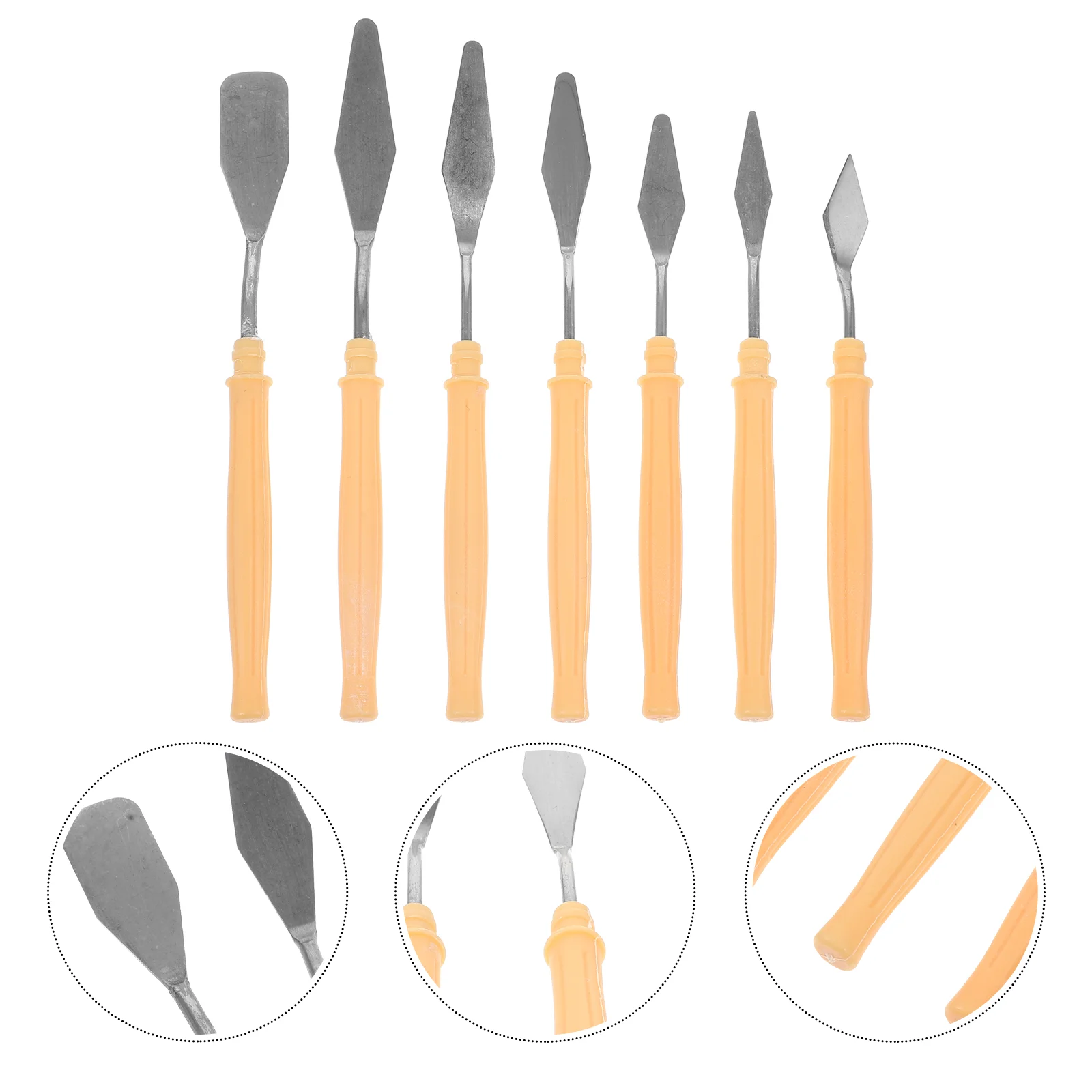 

7 Pcs Oil Painting Knife Set Trowel Tool Drawing Plastic Rod Artist Tools