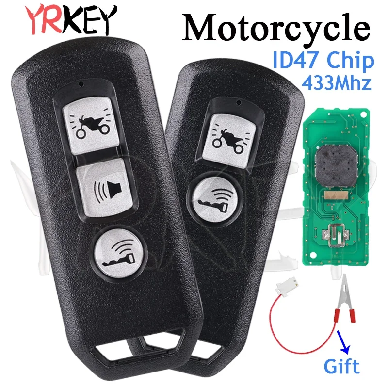 Smart Car Key Fob 433MHz สําหรับรถจักรยานยนต์ Honda K01 K77 PCX150 K35V3 สกู๊ตเตอร์ SH 150 ADV Forza 750 300 125 2017 2018 2019 ID47 ชิป