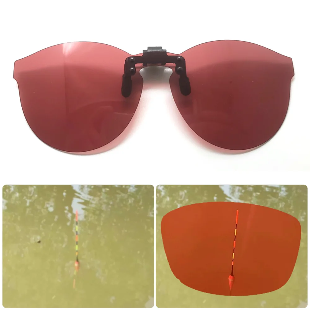 VIVIBEE Männer Polarisierte Rote Angeln Objektiv Flip Up Clip auf Sonnenbrille Frauen UV400 Große Größe Fahren Sonnenbrille mit Clips