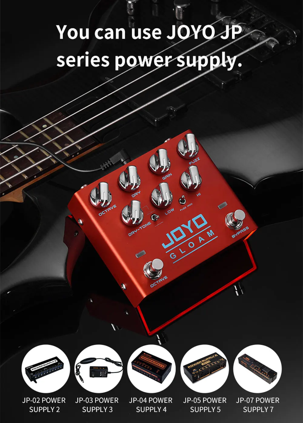 R-29 GLOAM Octave Fuzz Effect Pedal High Gain Bass Guitar Pedal with Independent