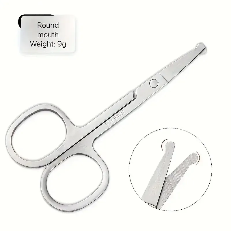 Stainless Steel Eyebrow Scissors, Multi-Functional Trimming Scissors for Men and Women, No Fragrance, Ergonomic Design 3