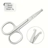 Stainless Steel Eyebrow Scissors, Multi-Functional Trimming Scissors for Men and Women, No Fragrance, Ergonomic Design 3