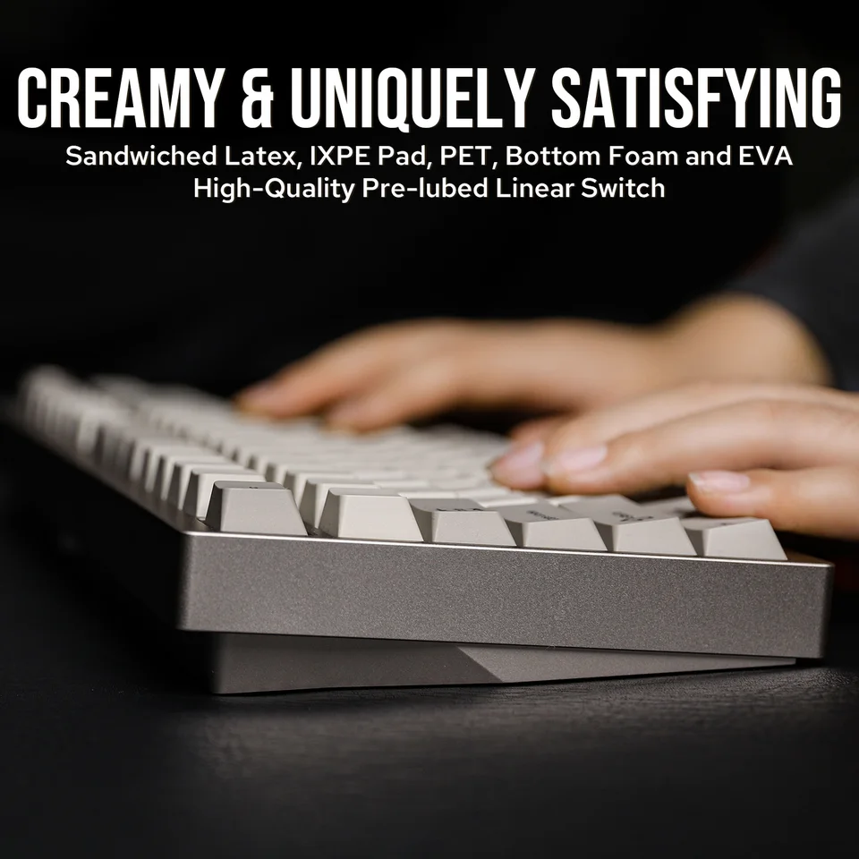 EPOMAKER P87 QMK/VIA 87% ワイヤレス Bluetooth/2.4Ghz/USB-C 有線