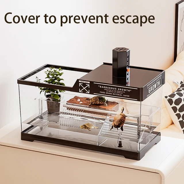 Reptile Terrariums Desktop Ecological Tank Amphibious Transparent Landscaping Terrariums Turtle Tarantulas Geckos Breeding Box 3