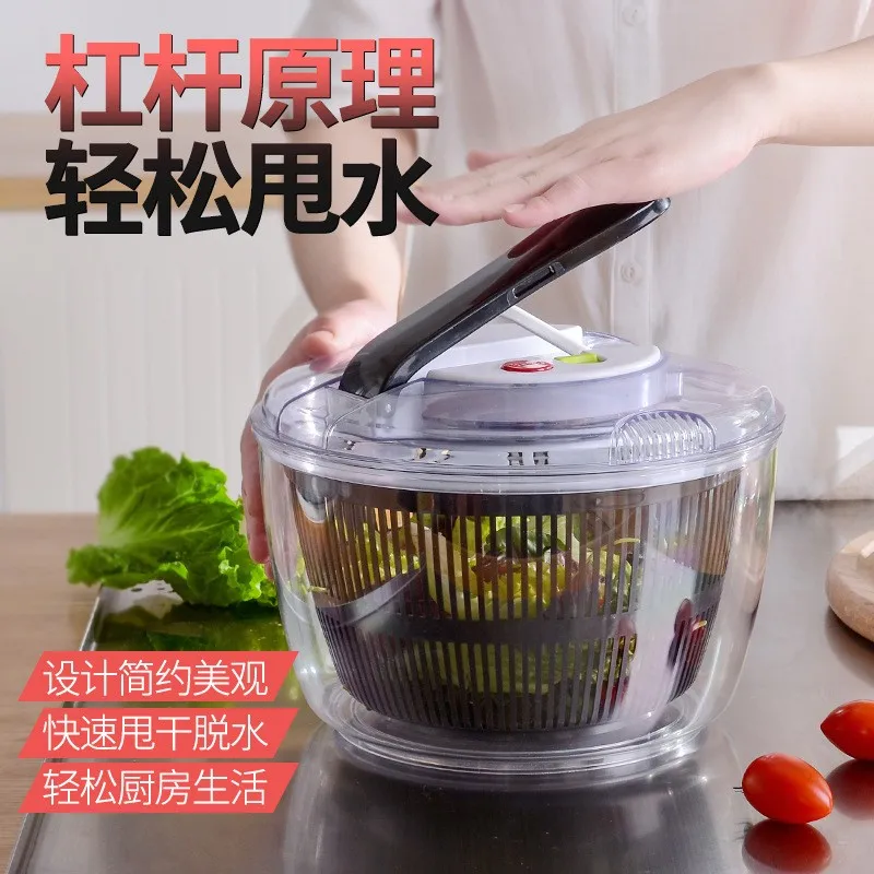 Salad Spinner Dryer,Fruits Drain Basket,Multifunctional Vegetable Washer,Salad Spinners,Kitchen Accessories,Vegetable Dryer 5L