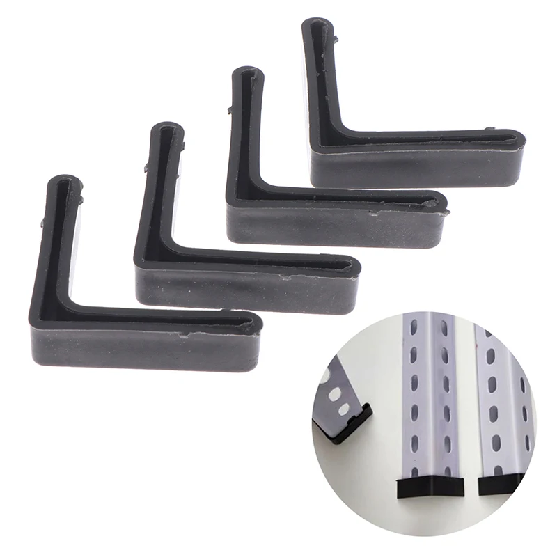 Rubber Cover L-shaped Triangle Angle Iron End Cap Socks Anti Scratch Shelf Table Chair Feet Leg Pad Floor Protector 4pcs wood box feet protector furniture hardware furniture corner protector decorative corner cover aluminum profile end cap