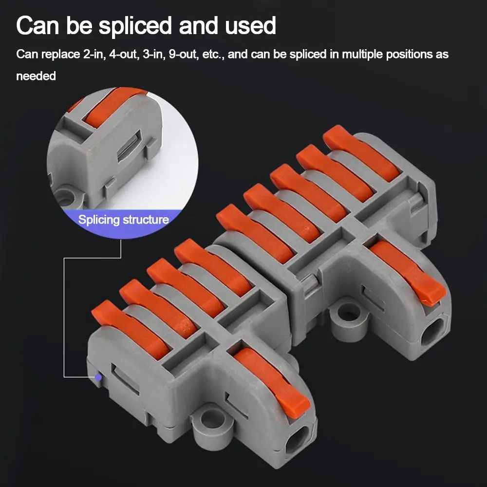 Mini Quick Terminal Block Docking Compact Universal Push-in Terminal Blocks Small Wiring Connector Electrical