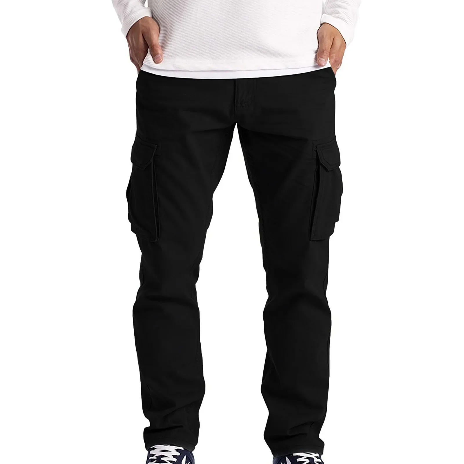 

European and American men's spring and autumn new casual three-dimensional bag tied work clothes with multiple pockets and strai